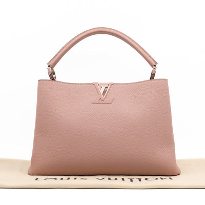 Capucines MM Rose Ballerine Taurillon Leather