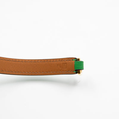 Rivale Double Tour Bracelet Green Leather