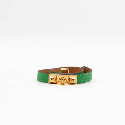 Rivale Double Tour Bracelet Green Leather