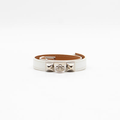Rivale Double Tour Bracelet White Leather