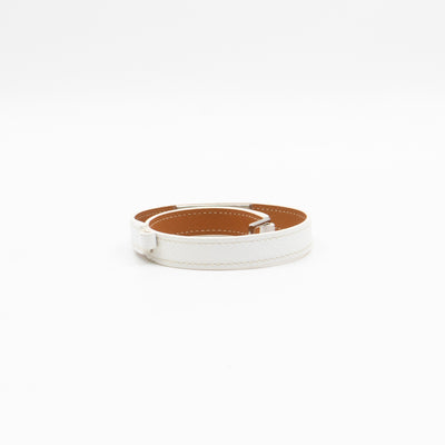Rivale Double Tour Bracelet White Leather