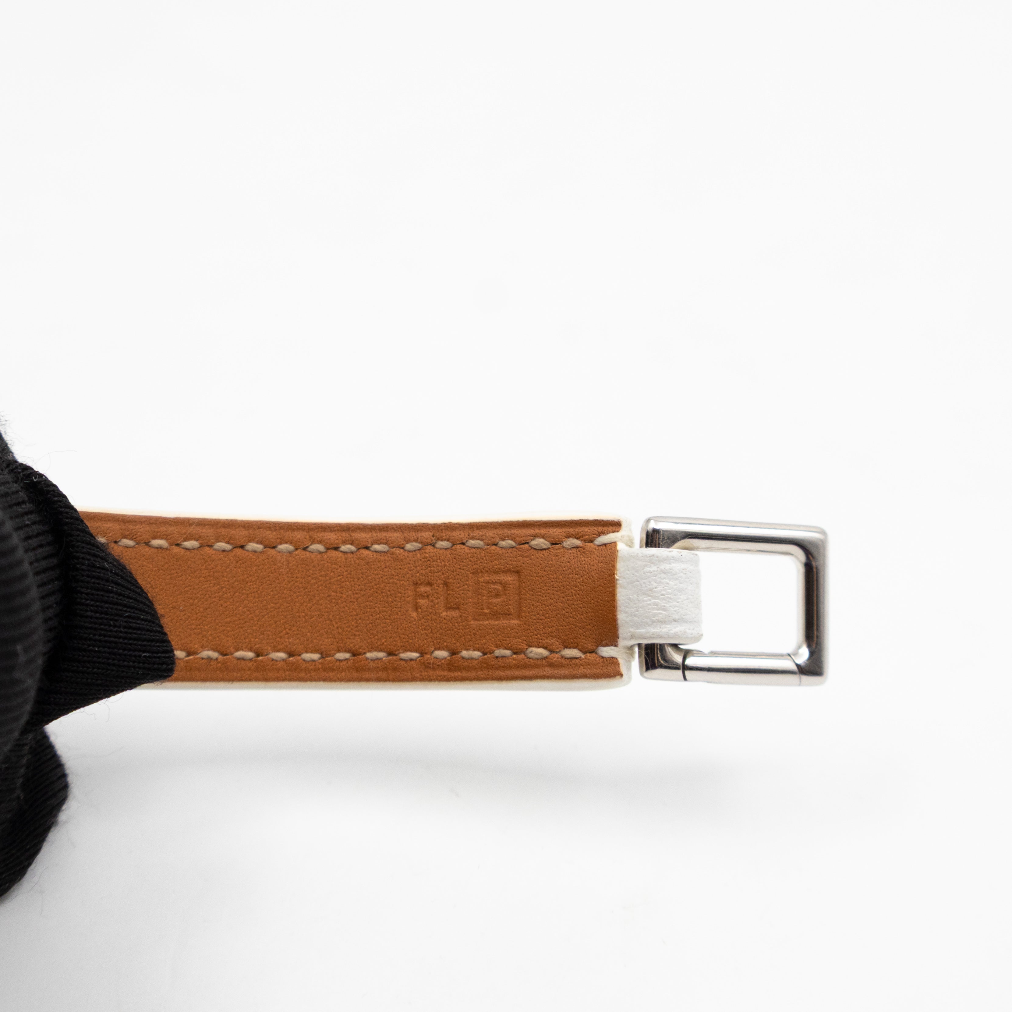 Rivale Double Tour Bracelet White Leather