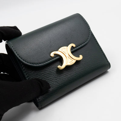 Triomphe Small Flap Wallet Amazone Leather