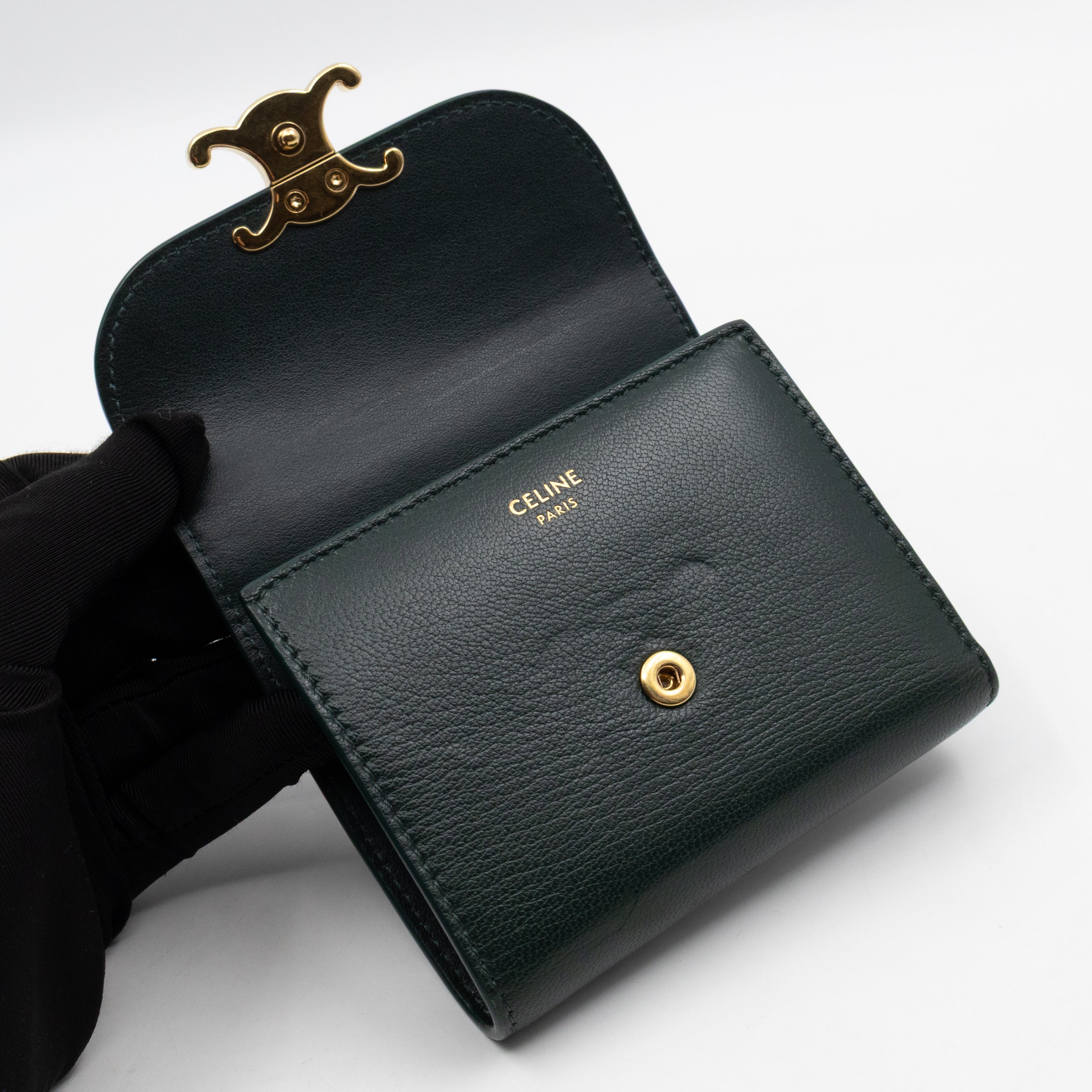 Triomphe Small Flap Wallet Amazone Leather