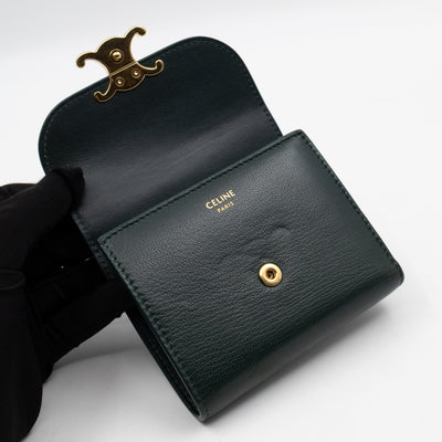 Triomphe Small Flap Wallet Amazone Leather