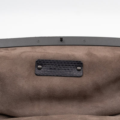 Top Handle Marron Intrecciato En Python Leather