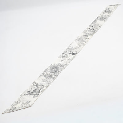 Toile de Jouy Sauvage Mitzah Scarf Silk Twill White & Black