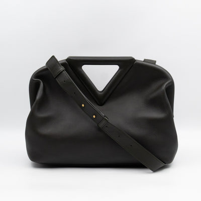 The Point Triangle Bag Medium Camping Oilve green Calfskin