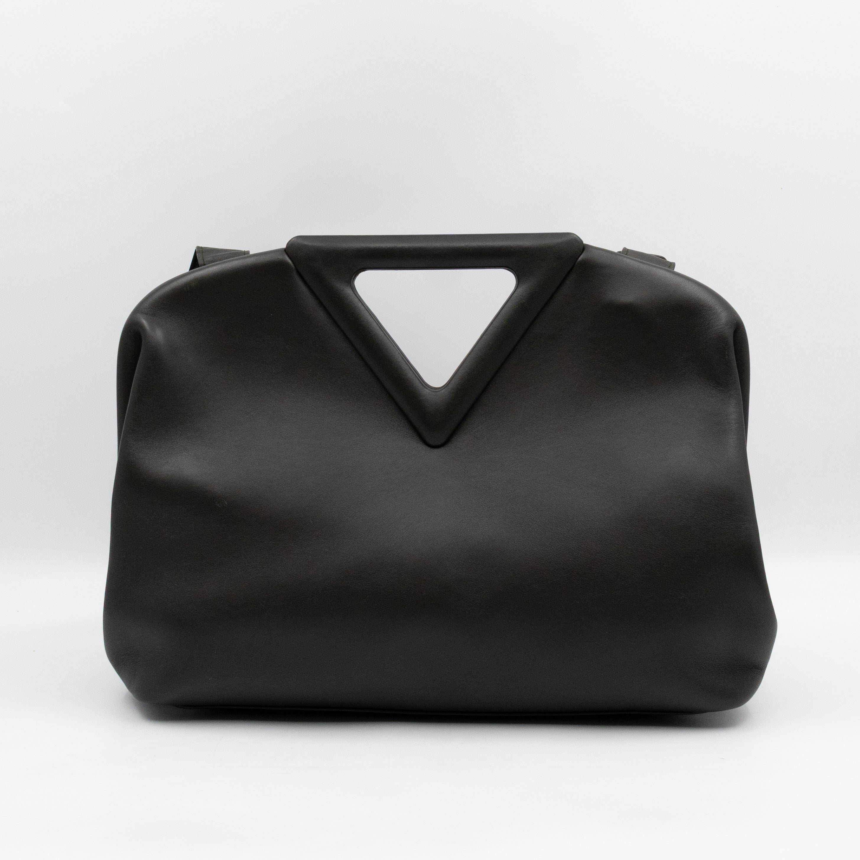The Point Triangle Bag Medium Camping Oilve green Calfskin