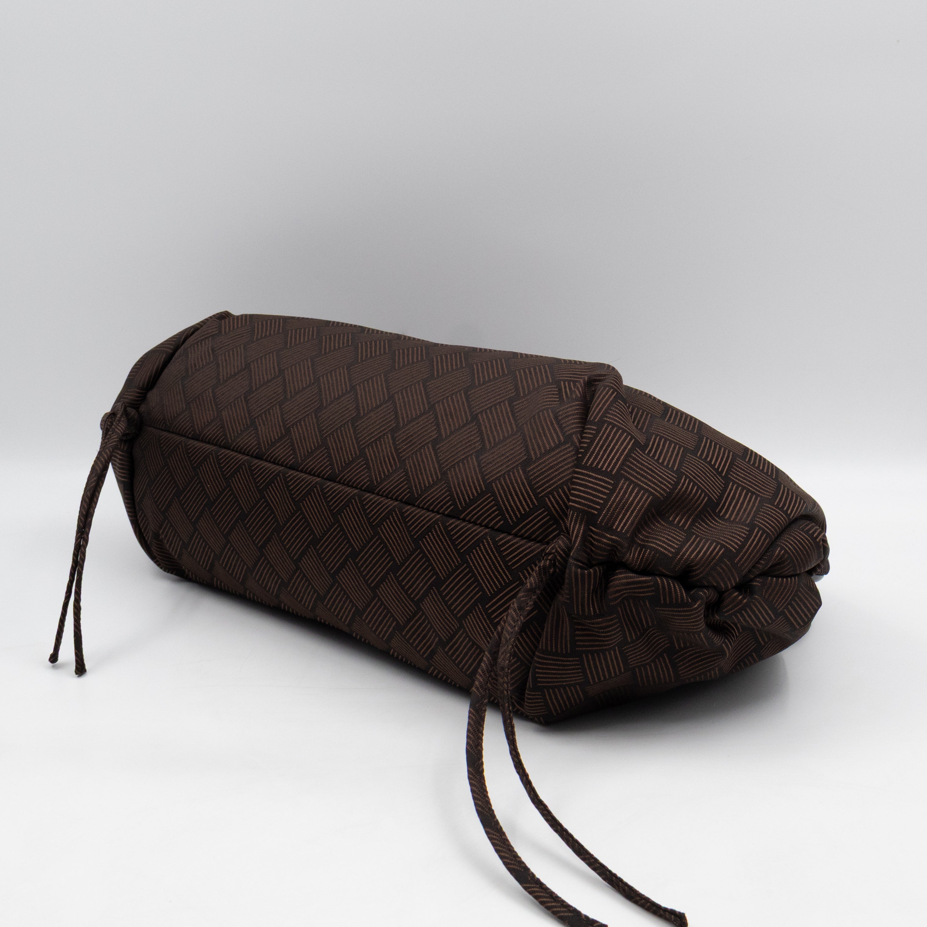 The Point Triangle Bag Medium Brown Intrecciato Jacquard