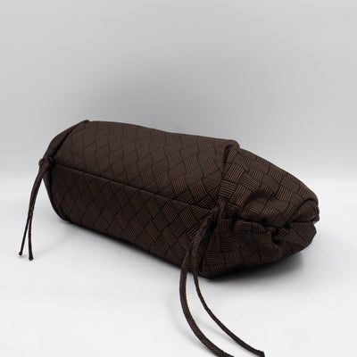 The Point Triangle Bag Medium Brown Intrecciato Jacquard