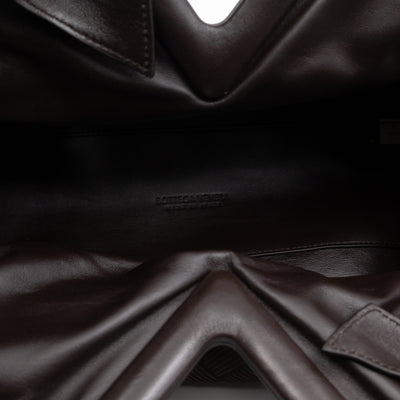 The Point Triangle Bag Medium Brown Intrecciato Jacquard