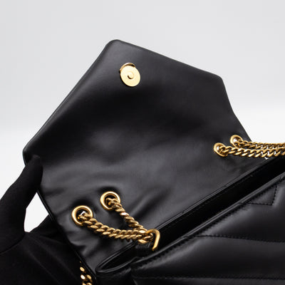 Loulou Small Black Leather
