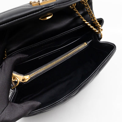 Loulou Small Black Leather