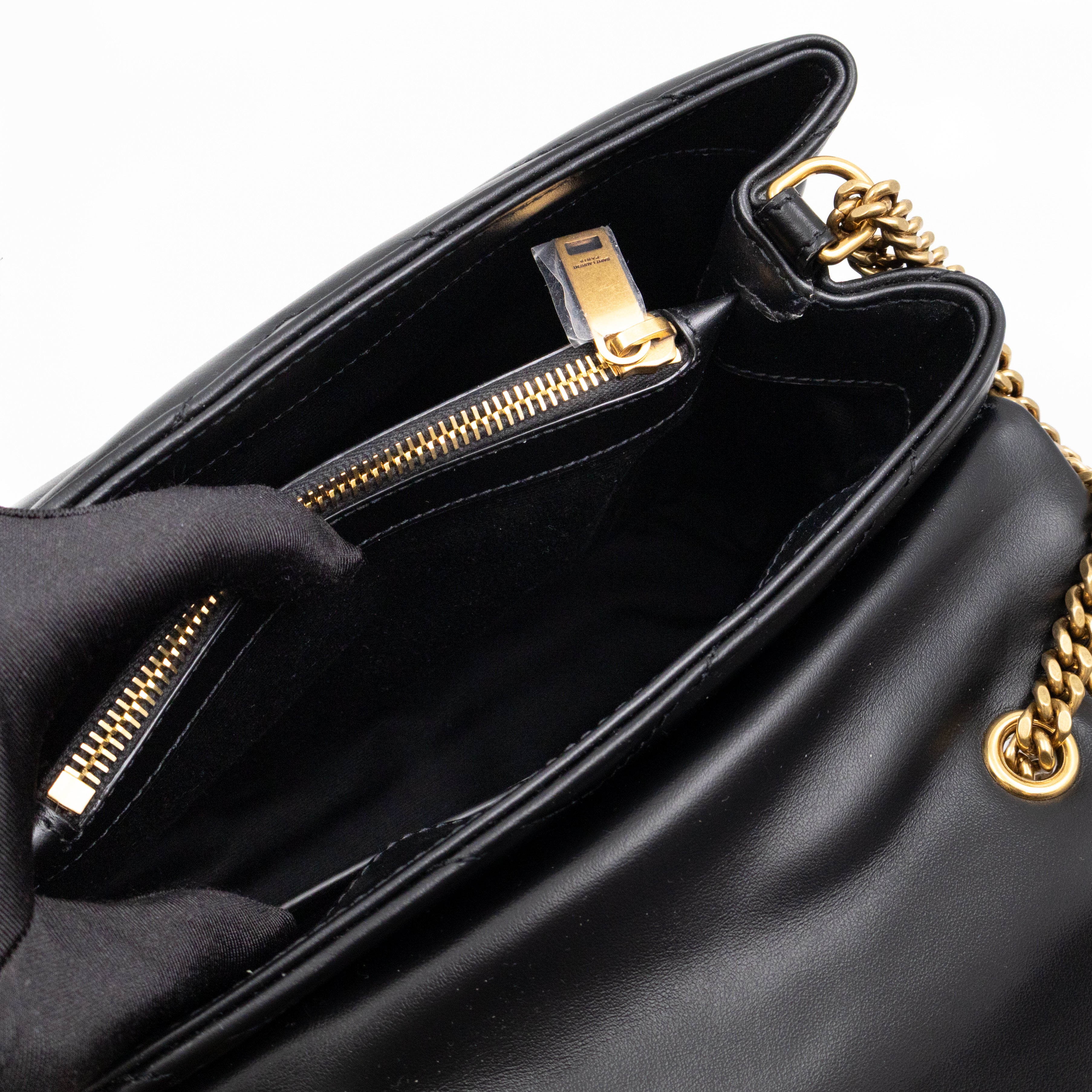 Loulou Small Black Leather