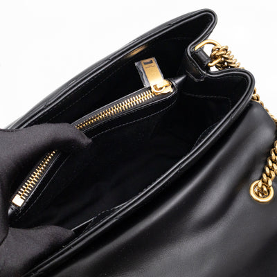 Loulou Small Black Leather