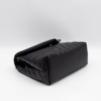 Loulou Small Black Leather