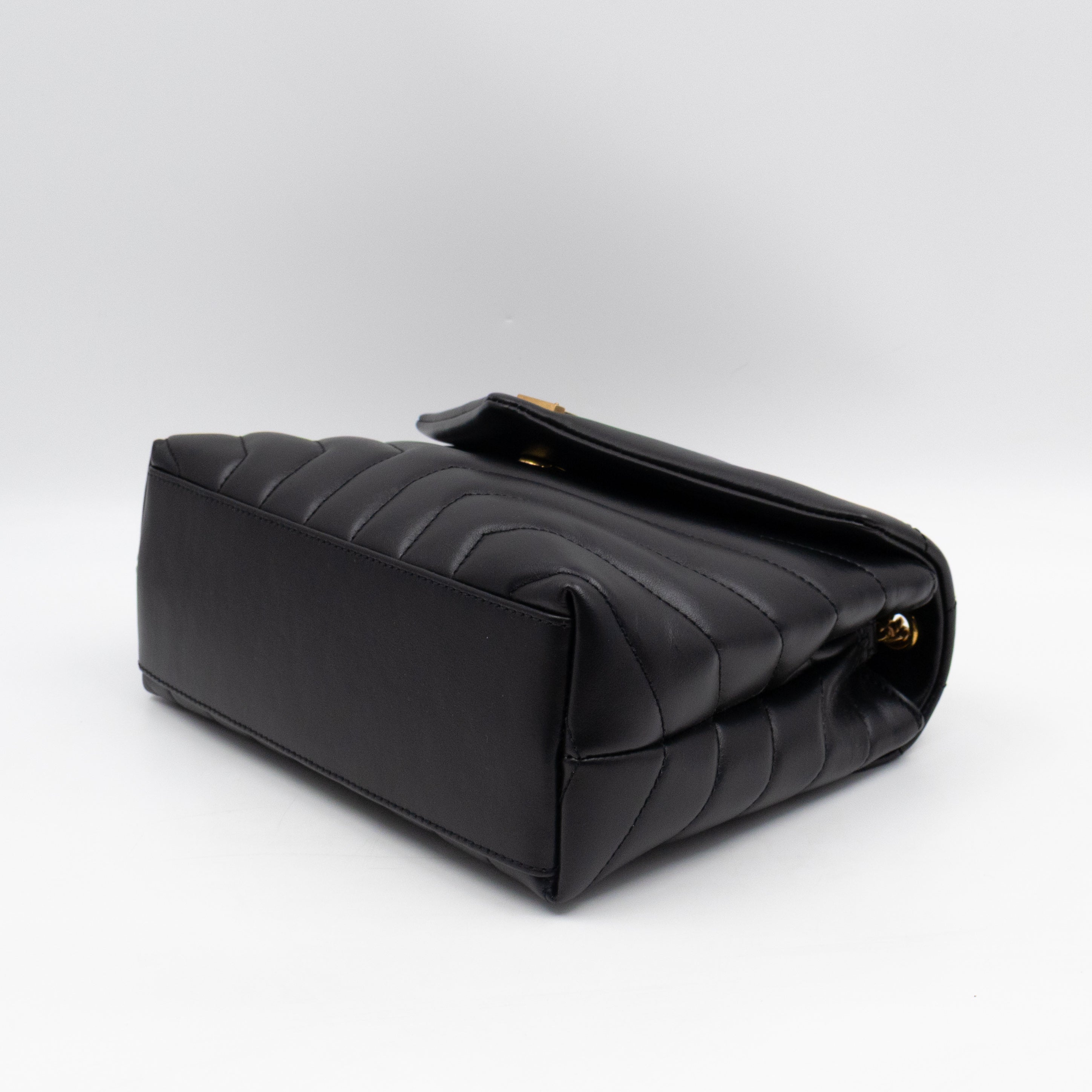 Loulou Small Black Leather