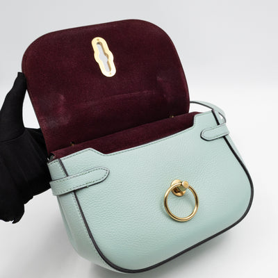 Amberley Small Satchel Light Blue Leather