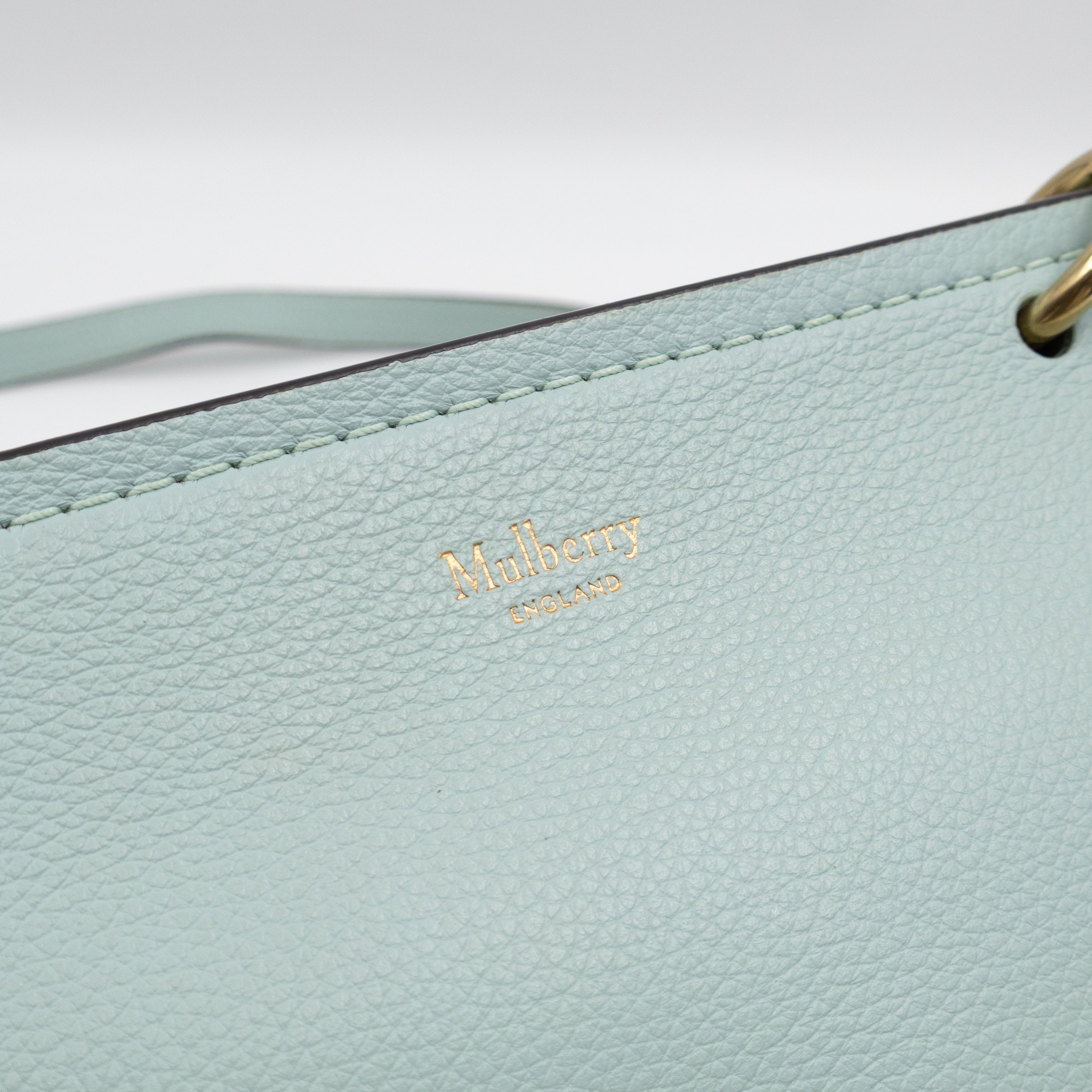 Amberley Small Satchel Light Blue Leather