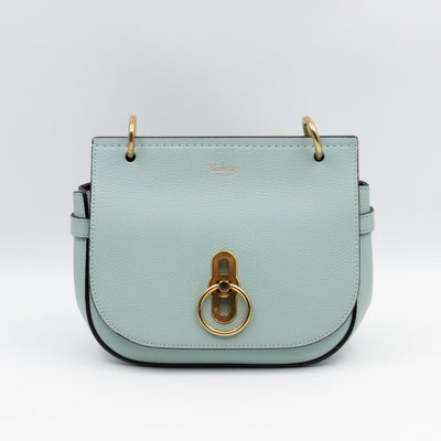 Amberley Small Satchel Light Blue Leather