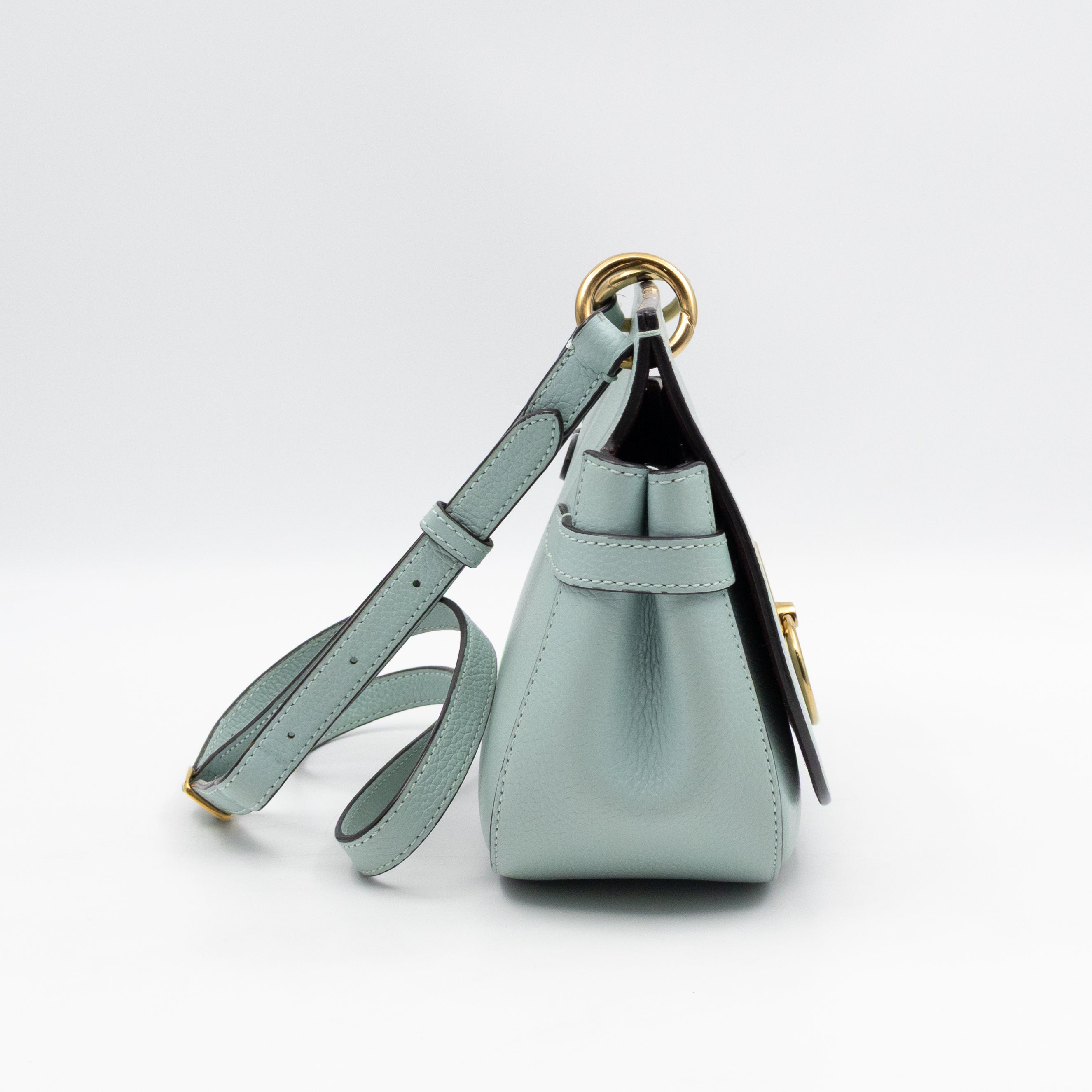 Amberley Small Satchel Light Blue Leather