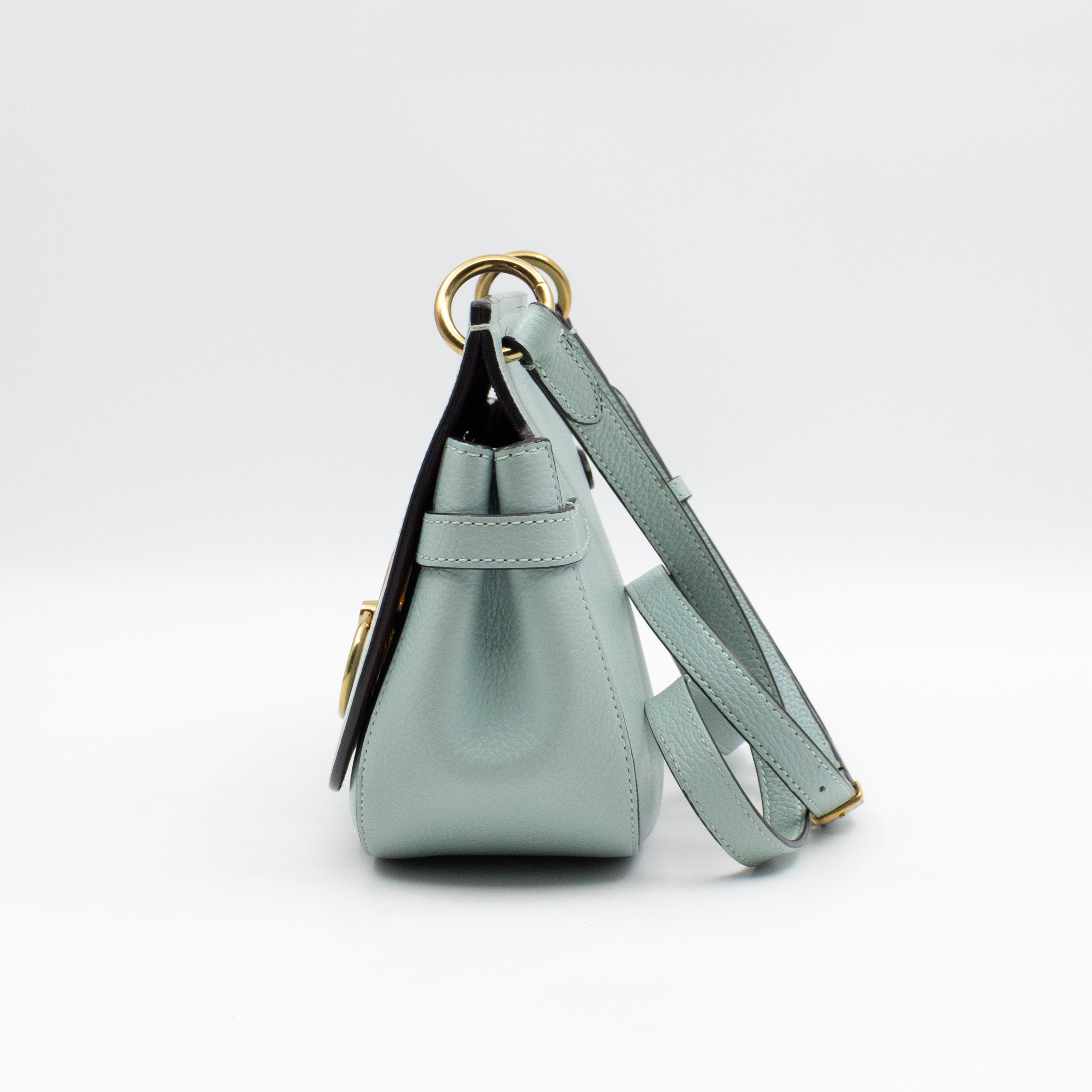 Amberley Small Satchel Light Blue Leather
