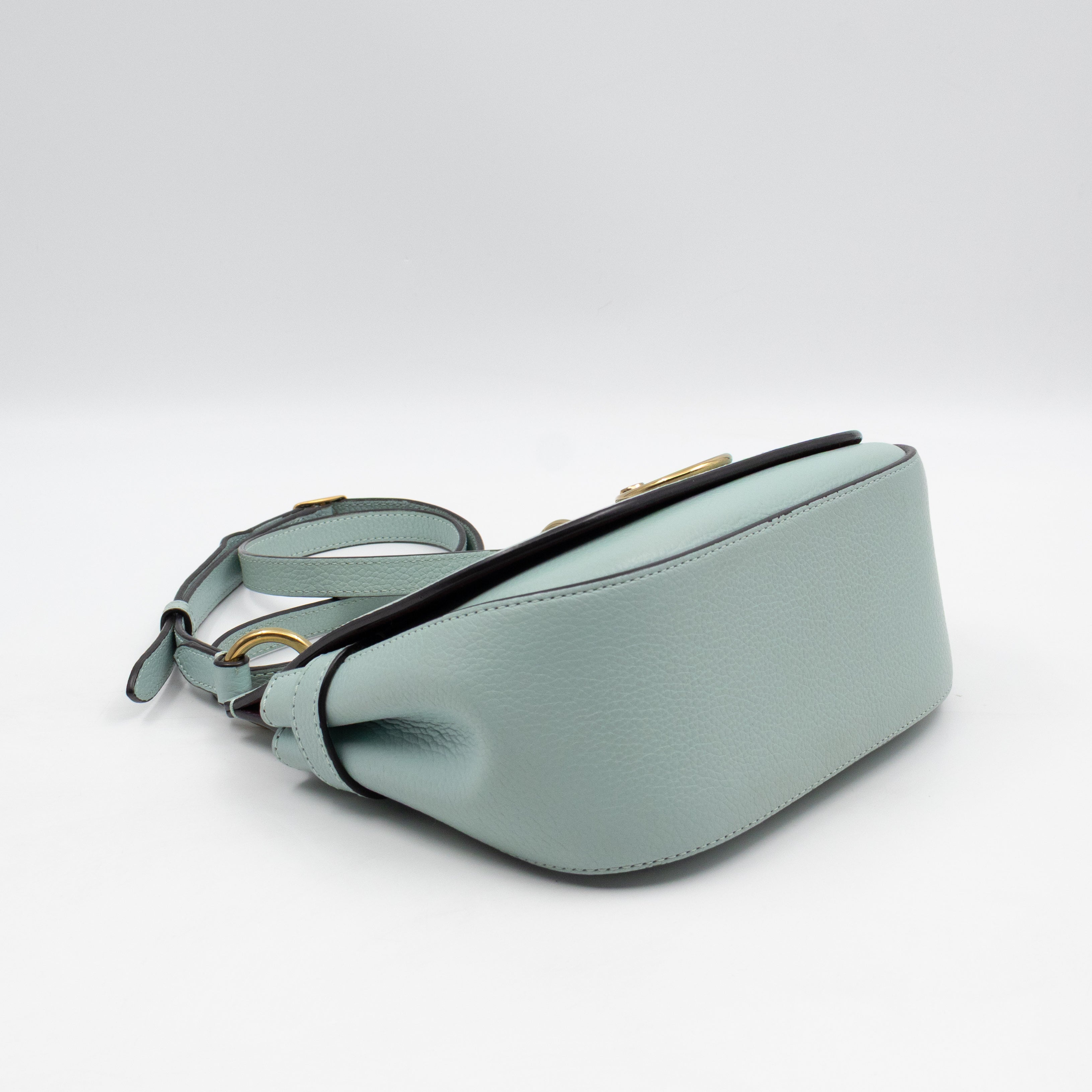 Amberley Small Satchel Light Blue Leather
