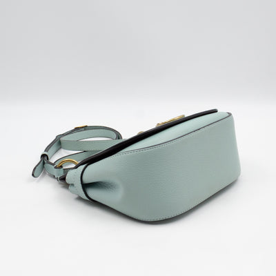 Amberley Small Satchel Light Blue Leather
