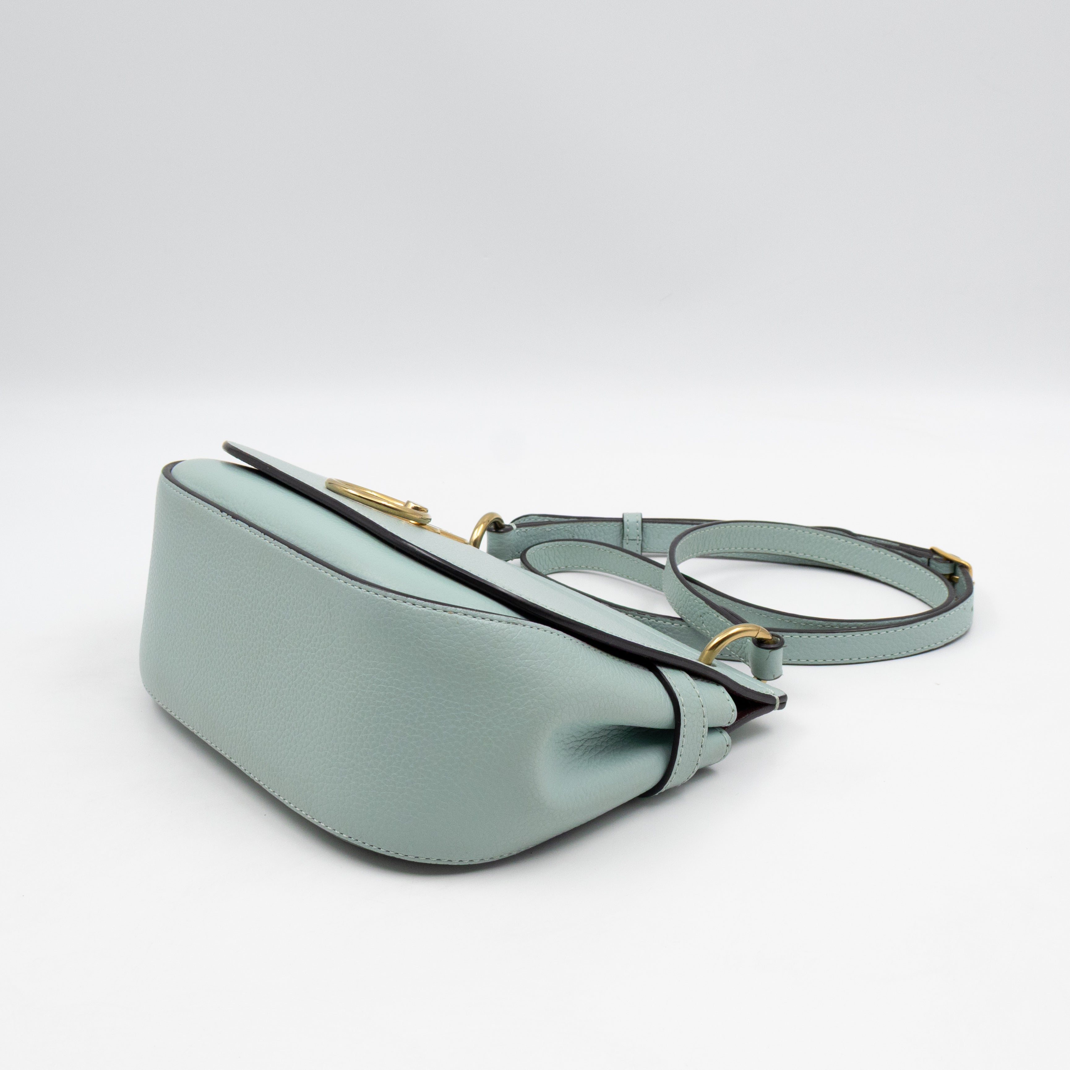 Amberley Small Satchel Light Blue Leather
