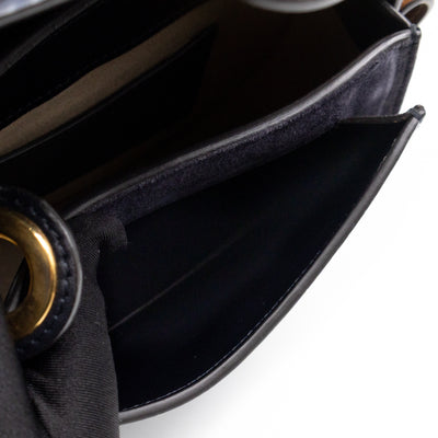 Tess Small Bag Dark Blue Croc Embossed Leather