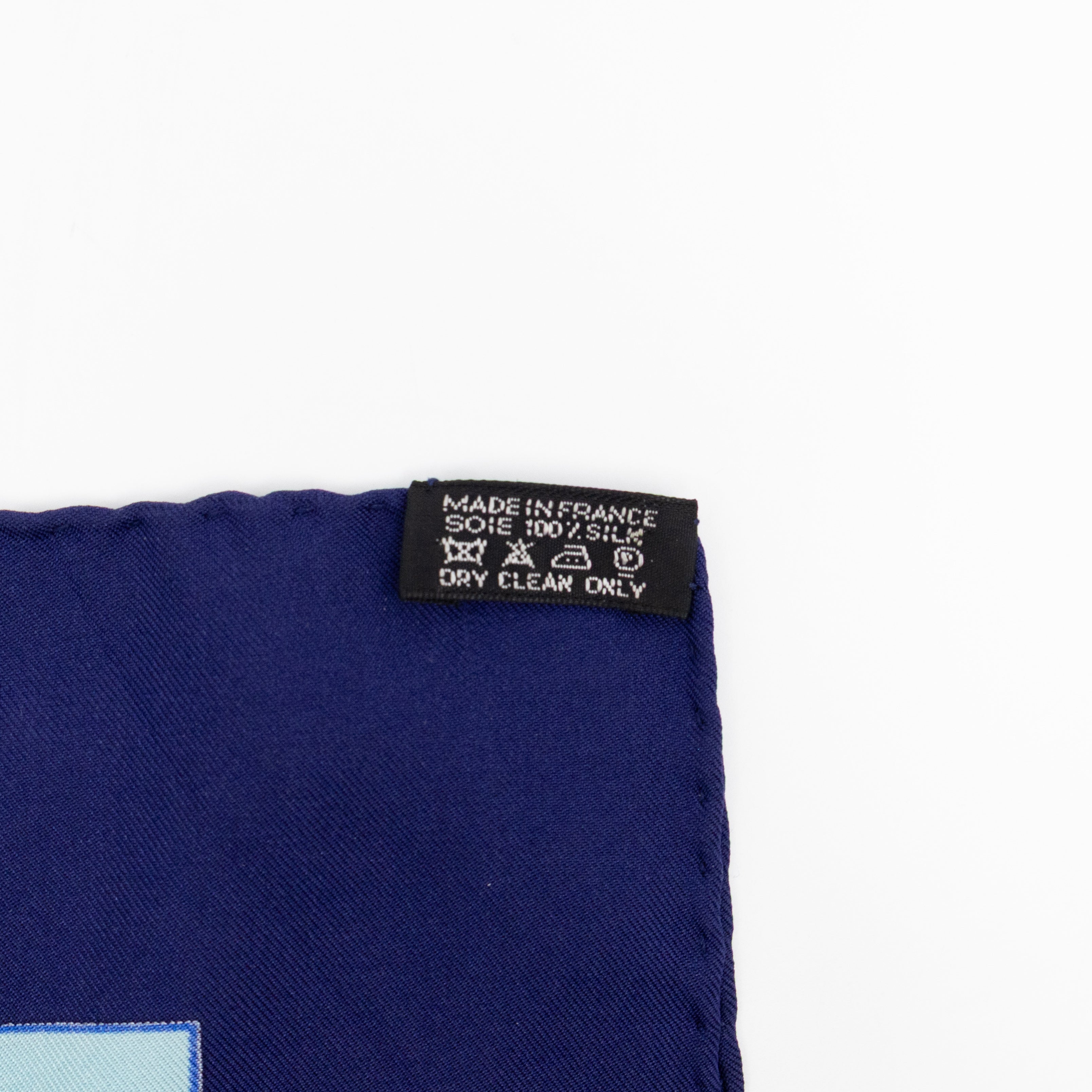 Silk Scarf 90 Turandot Blue