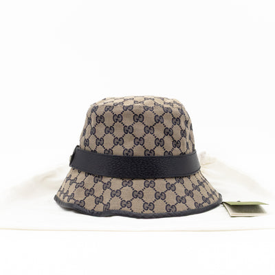 Bucket Hat GG Canvas Denim Blue