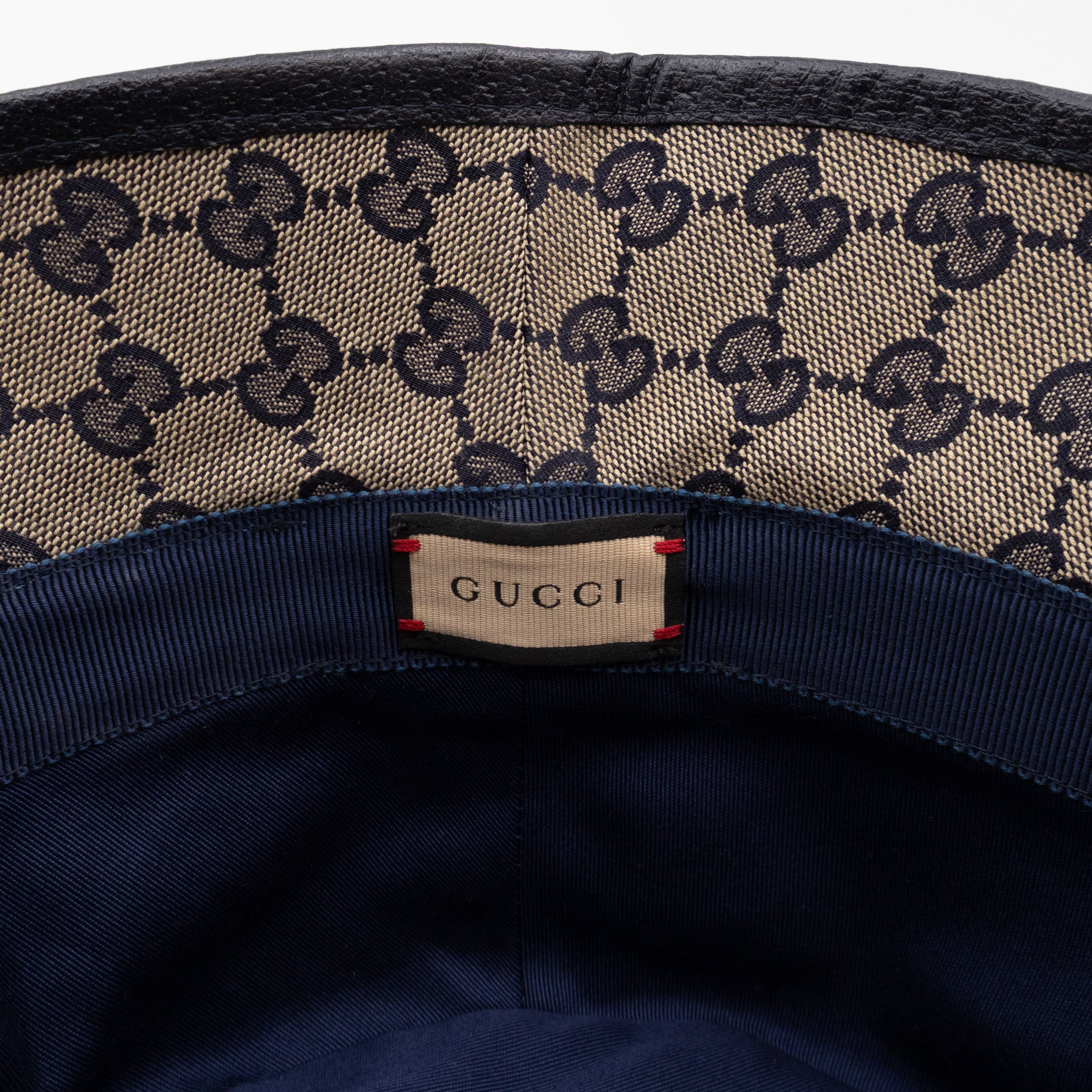 Bucket Hat GG Canvas Denim Blue