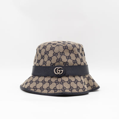 Bucket Hat GG Canvas Denim Blue