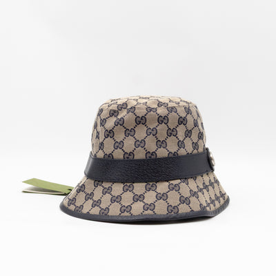 Bucket Hat GG Canvas Denim Blue