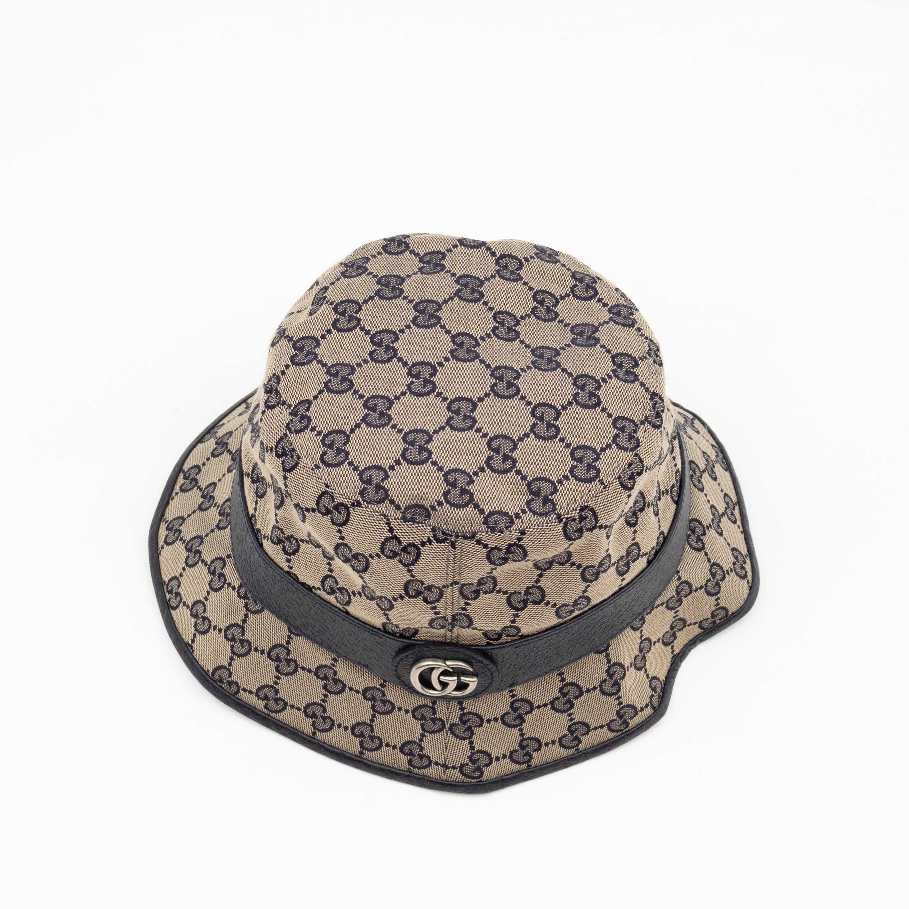 Bucket Hat GG Canvas Denim Blue