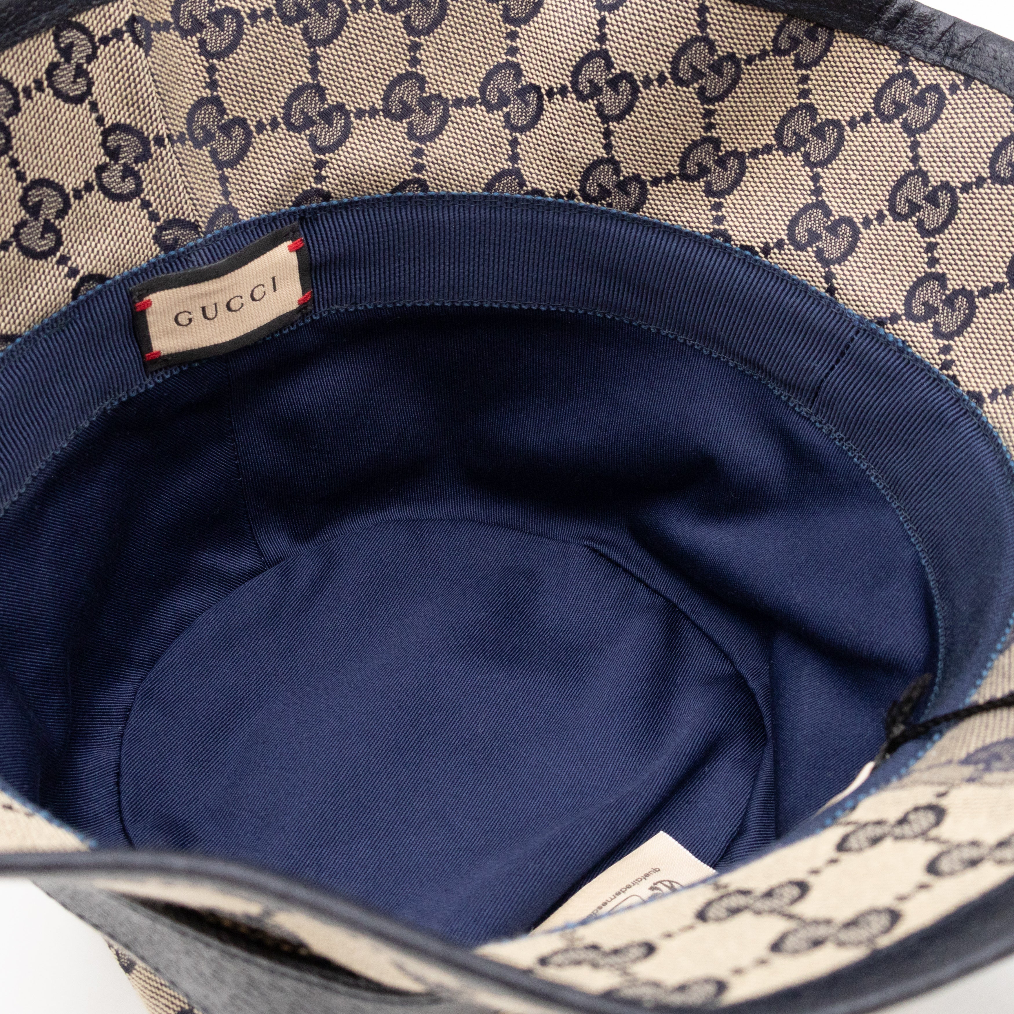 Bucket Hat GG Canvas Denim Blue