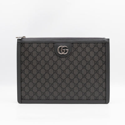 Ophidia GG Portfolio Clutch Grey GG Supreme