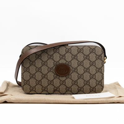 Mini Trunk Bag With Interlocking G GG Supreme Brown Leather