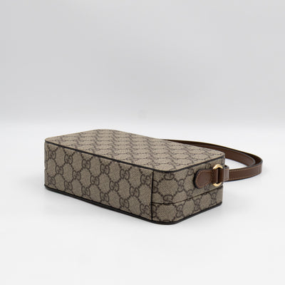 Mini Trunk Bag With Interlocking G GG Supreme Brown Leather