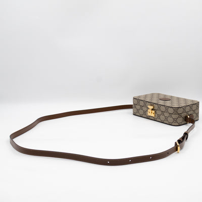 Mini Trunk Bag With Interlocking G GG Supreme Brown Leather