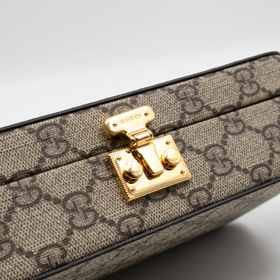 Mini Trunk Bag With Interlocking G GG Supreme Brown Leather