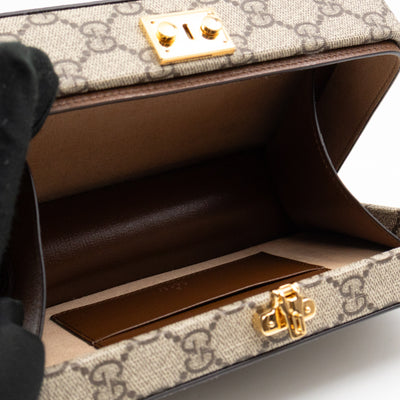 Mini Trunk Bag With Interlocking G GG Supreme Brown Leather