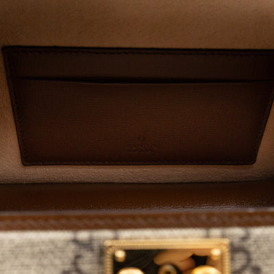 Mini Trunk Bag With Interlocking G GG Supreme Brown Leather