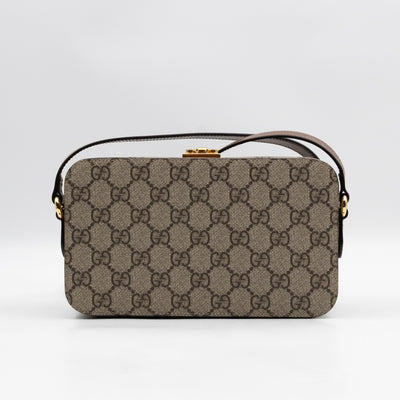 Mini Trunk Bag With Interlocking G GG Supreme Brown Leather