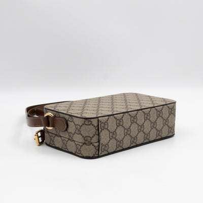 Mini Trunk Bag With Interlocking G GG Supreme Brown Leather