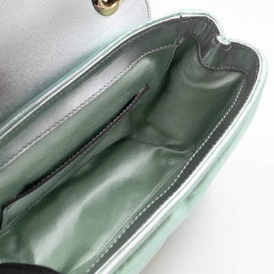 GG Marmont Mini Flap Bag Green Iridescent