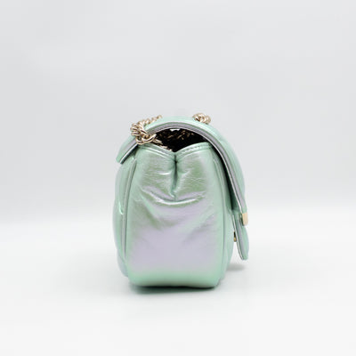 GG Marmont Mini Flap Bag Green Iridescent