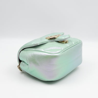 GG Marmont Mini Flap Bag Green Iridescent